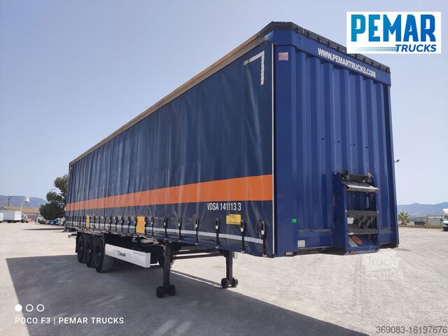 Open semi-trailer with tarpaulin Krone SD TAUTLINER PLATAFORMA ELEVADORA