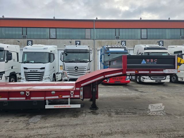 Semiremorcă cu platformă joasă  GVN * 3GVN * LENK-& LIFTACHSE*HYDR. RAMPEN * NEU