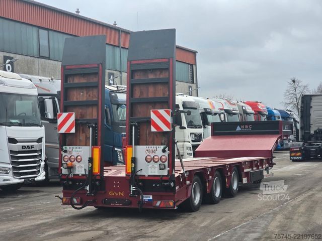 Semiremorcă cu platformă joasă  GVN * 3GVN * LENK-& LIFTACHSE*HYDR. RAMPEN * NEU