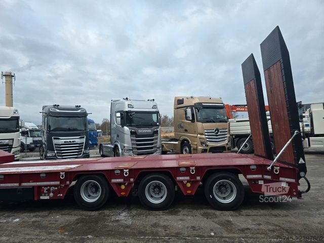 Semiremorcă cu platformă joasă  GVN * 3GVN * LENK-& LIFTACHSE*HYDR. RAMPEN * NEU