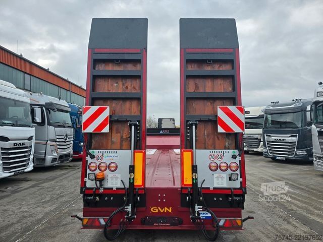 Semiremorcă cu platformă joasă  GVN * 3GVN * LENK-& LIFTACHSE*HYDR. RAMPEN * NEU