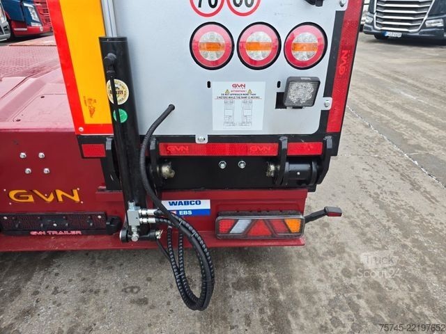 Semiremorcă cu platformă joasă  GVN * 3GVN * LENK-& LIFTACHSE*HYDR. RAMPEN * NEU