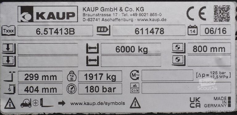 Pince à fourches KAUP 6,5T413B