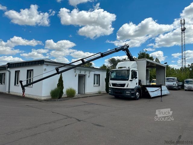 Tovornjak s ploščadjo MAN TGM 15.250 Koffer KRAN 14m FUNK EDSCHA