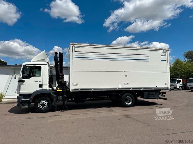 Tovornjak s ploščadjo MAN TGM 15.250 Koffer KRAN 14m FUNK EDSCHA