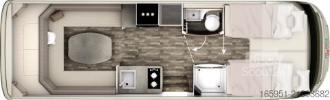 Autocaravana integral Frankia F-Line I 790 PLUS Hubbett vorn & hinten !