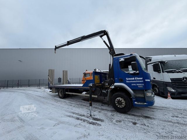 Biltransport lastbil DAF LF 55  Hiab 099 DUO  Baumaschinen