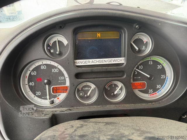 Biltransport lastbil DAF LF 55  Hiab 099 DUO  Baumaschinen