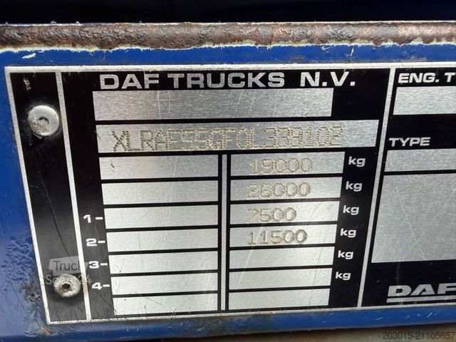 Biltransport lastbil DAF LF 55  Hiab 099 DUO  Baumaschinen