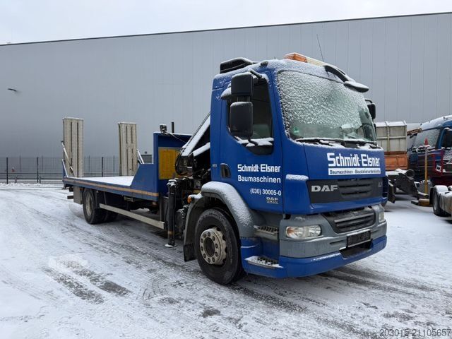 Biltransport lastbil DAF LF 55  Hiab 099 DUO  Baumaschinen