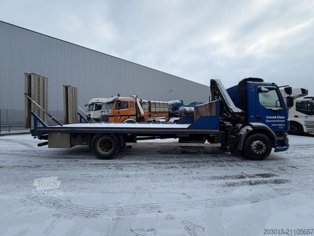 Biltransport lastbil DAF LF 55  Hiab 099 DUO  Baumaschinen