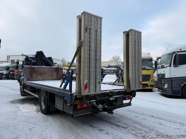 Biltransport lastbil DAF LF 55  Hiab 099 DUO  Baumaschinen