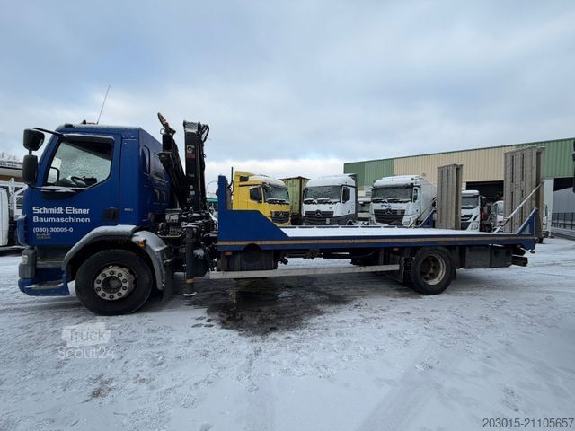 Biltransport lastbil DAF LF 55  Hiab 099 DUO  Baumaschinen