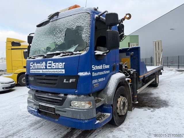 Biltransport lastbil DAF LF 55  Hiab 099 DUO  Baumaschinen