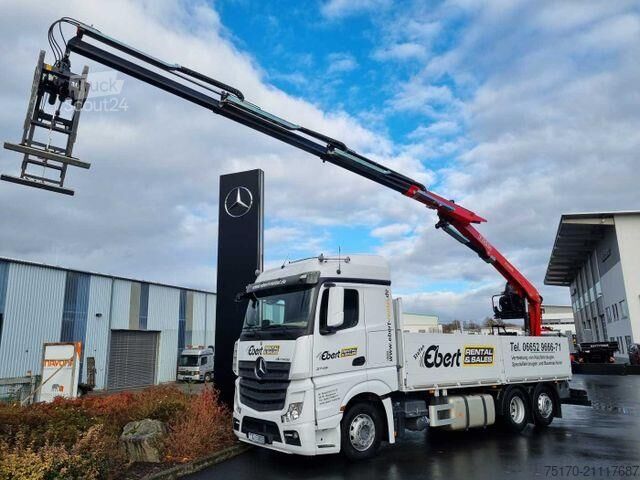 Trailer πλατφόρμας Mercedes-Benz Actros 2745 L 6x2 Baustoffpritsche+Kran Retarder