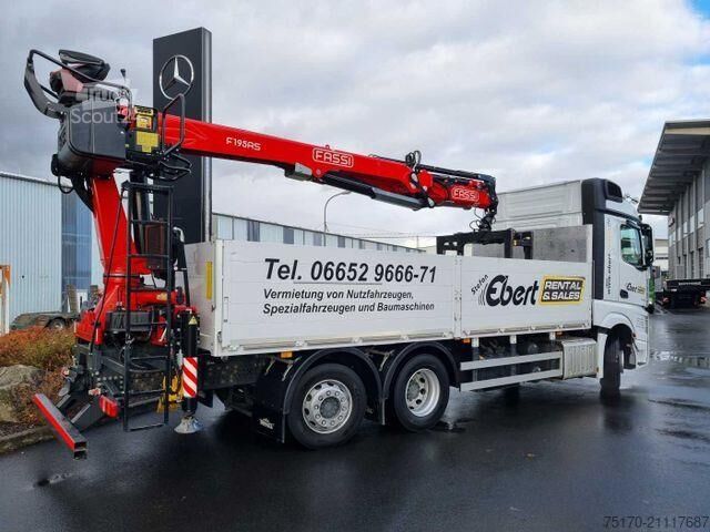 Trailer πλατφόρμας Mercedes-Benz Actros 2745 L 6x2 Baustoffpritsche+Kran Retarder