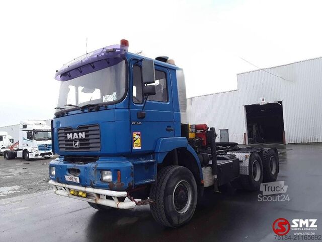 MAN 27.414 με γερανό Palfinger PK18002EH/5, 2012, φορτηγό 6x6 βελγικής προέλευσης Man 27.414 Palfinger Pk18002EH/5 2012 6x6 belg truck
