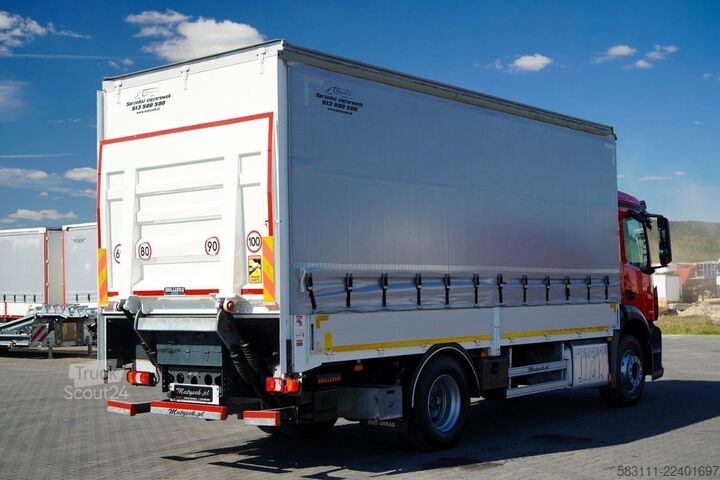 Tentinė platforma sunkvežimis MERCEDES-BENZ ANTOS 1830 / FIRANKA - 6,5 M / 4x2 / SOLÓWKA / W