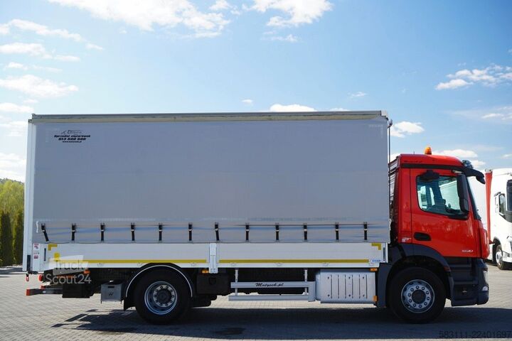 Tentinė platforma sunkvežimis MERCEDES-BENZ ANTOS 1830 / FIRANKA - 6,5 M / 4x2 / SOLÓWKA / W