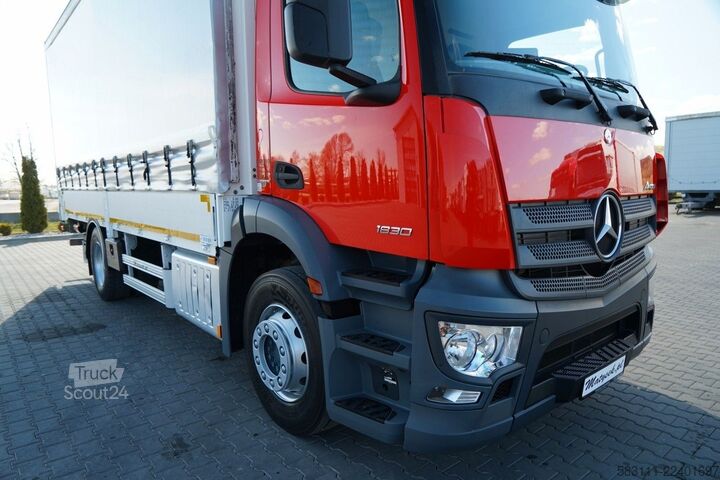 Tentinė platforma sunkvežimis MERCEDES-BENZ ANTOS 1830 / FIRANKA - 6,5 M / 4x2 / SOLÓWKA / W
