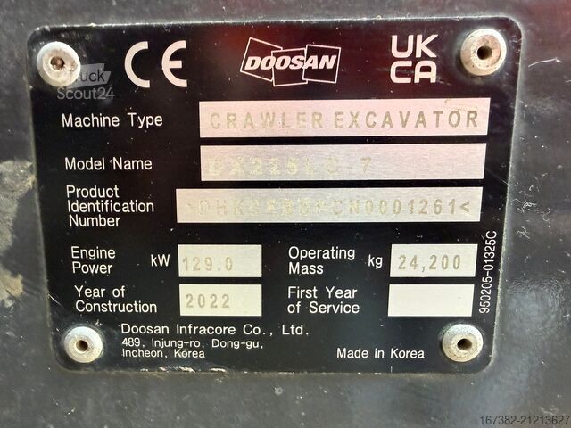багер на вериги Doosan DX225LC-7 Long Reach 15.4 m