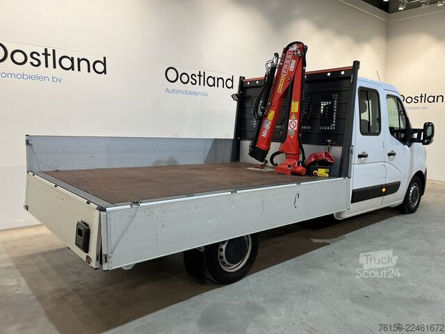 Sunkvežimis su platforma ir kranu Renault Master 2.3 dCi 145 PK L3 DC Dubbel Cabine Open ...