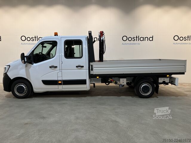 Sunkvežimis su platforma ir kranu Renault Master 2.3 dCi 145 PK L3 DC Dubbel Cabine Open ...