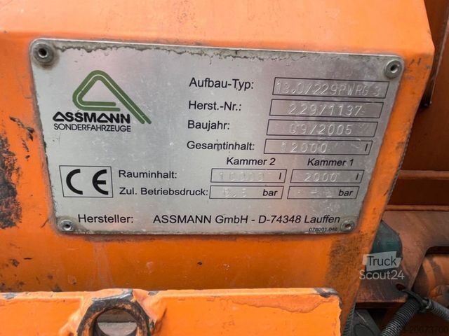 Vakumlu tank kamyonu MERCEDES-BENZ Actros 2644 L 6x4 Saug + Spülwagen Kombi Saug+Sp
