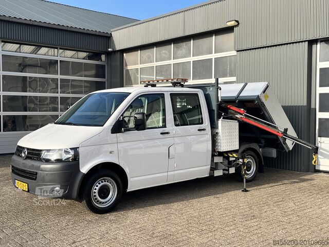 Ribaltabile Volkswagen Transporter 2.0 TDI DC Maxilift Laadkraan Kippe...