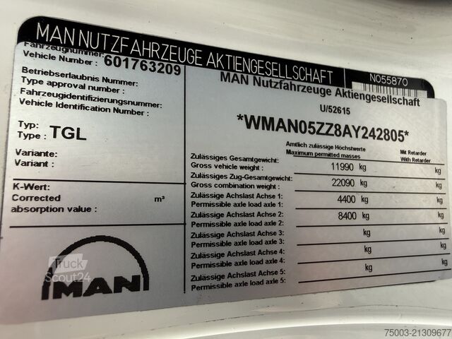 LKW mit Kofferaufbau MAN TGL 12.180 Koffer mit Ruthmann Versalift 14.90m