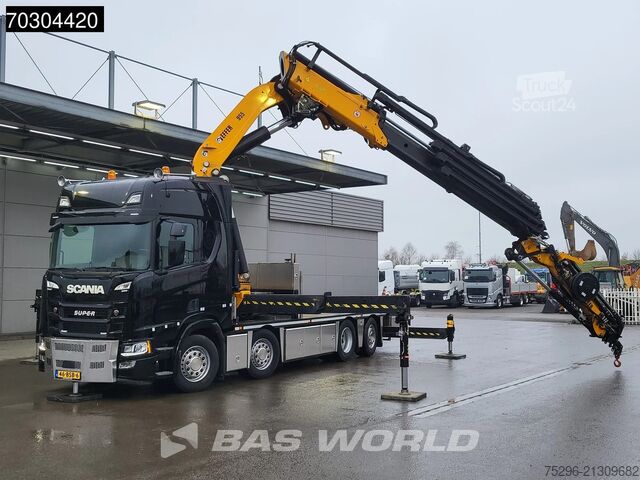 Nakladalna ploščad Scania R500 8X2 NL-Truck APK Effer 955 8S Jib 6S Crane...