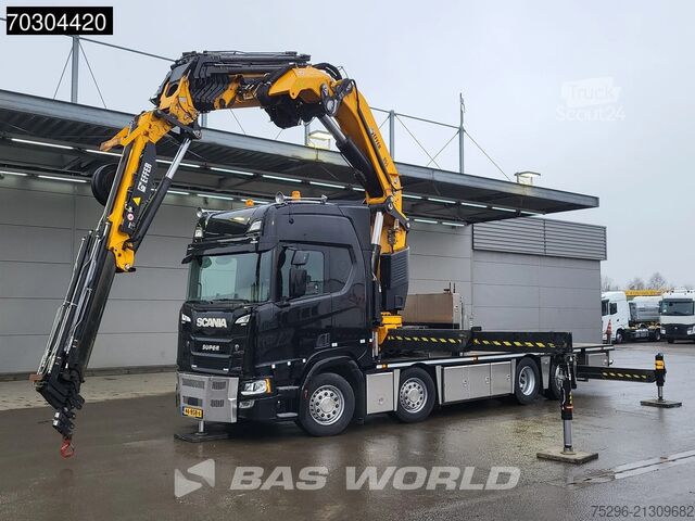 Nakladalna ploščad Scania R500 8X2 NL-Truck APK Effer 955 8S Jib 6S Crane...