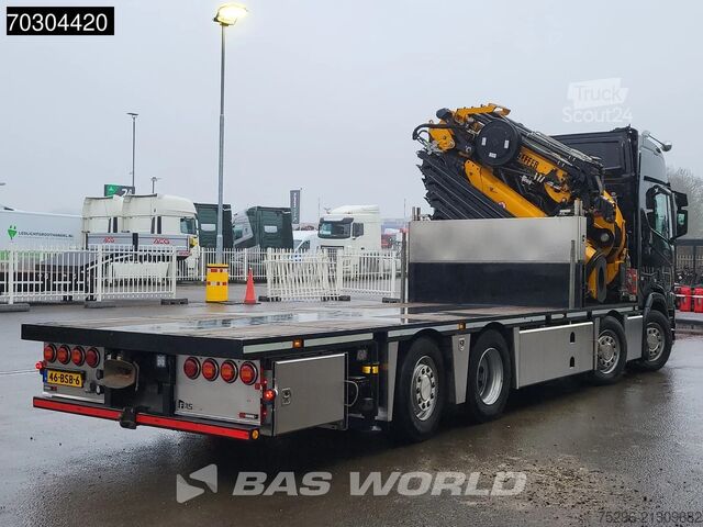 Nakladalna ploščad Scania R500 8X2 NL-Truck APK Effer 955 8S Jib 6S Crane...