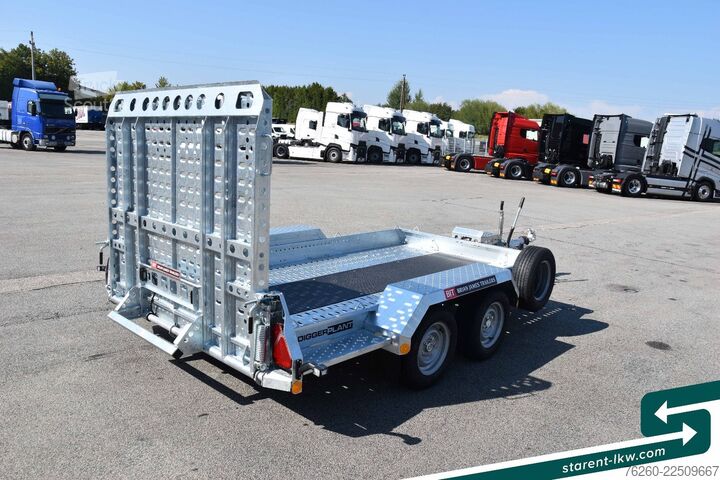 Žemagrindė platforma priekaba BRIAN JAMES TRAILERS Digger Plant Schwerlast-Rampe 3,2x1,7m NEU
