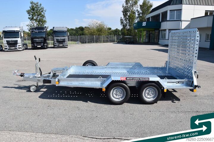 Žemagrindė platforma priekaba BRIAN JAMES TRAILERS Digger Plant Schwerlast-Rampe 3,2x1,7m NEU