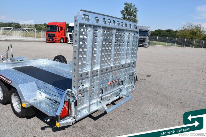 Žemagrindė platforma priekaba BRIAN JAMES TRAILERS Digger Plant Schwerlast-Rampe 3,2x1,7m NEU