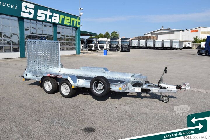 Žemagrindė platforma priekaba BRIAN JAMES TRAILERS Digger Plant Schwerlast-Rampe 3,7x1,7m NEU