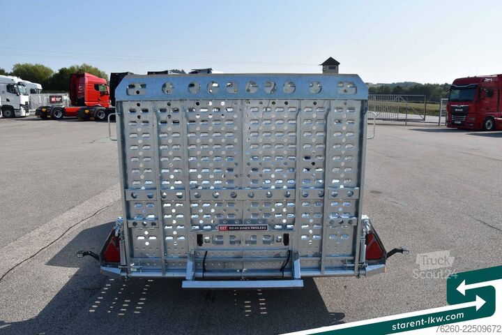 Žemagrindė platforma priekaba BRIAN JAMES TRAILERS Digger Plant Schwerlast-Rampe 3,7x1,7m NEU