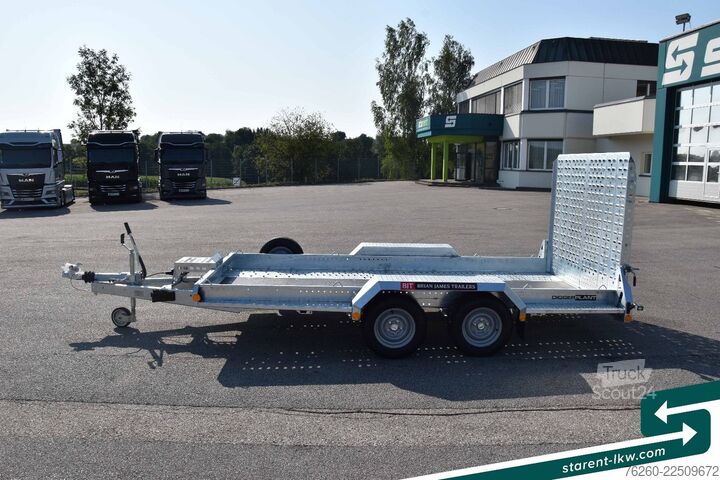Žemagrindė platforma priekaba BRIAN JAMES TRAILERS Digger Plant Schwerlast-Rampe 3,7x1,7m NEU