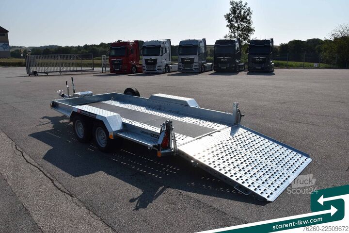 Žemagrindė platforma priekaba BRIAN JAMES TRAILERS Digger Plant Schwerlast-Rampe 3,7x1,7m NEU