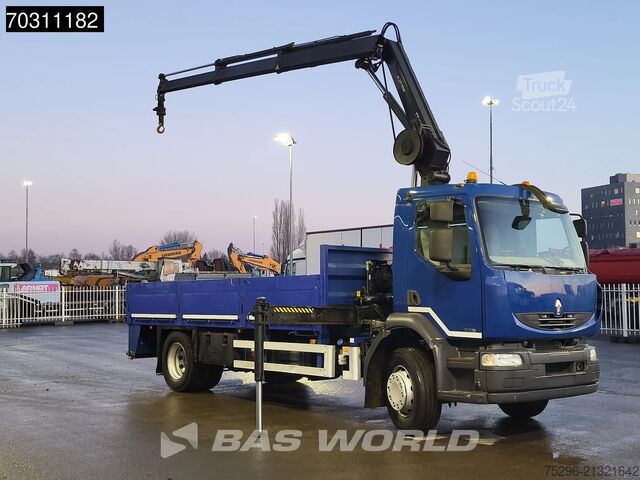 Lasteplattform Renault Midlum 270 Midlum 4X2 HIAB 099 E -2 HIDUO Kran ...