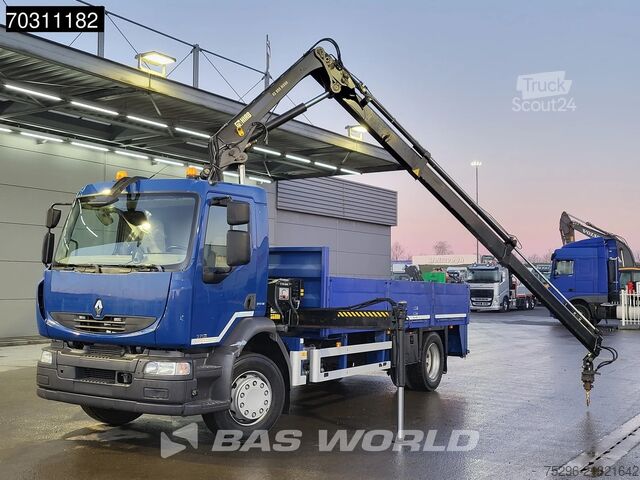 Lasteplattform Renault Midlum 270 Midlum 4X2 HIAB 099 E -2 HIDUO Kran ...
