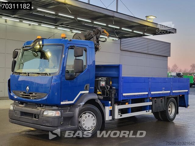 Lasteplattform Renault Midlum 270 Midlum 4X2 HIAB 099 E -2 HIDUO Kran ...