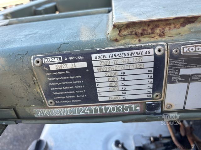 Напівпричіп з кузовом, що змінюється KÖGEL 3-Achs Container-Chassis 40 ex BW Bundeswehr