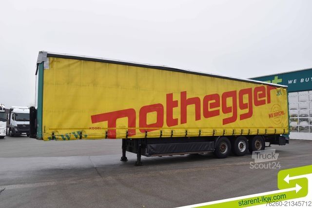 Ανοιχτό ημιρυμουλκούμενο με μουσαμά KÖGEL Palettenkasten Lochrahmen SAF Achsen, XL-Zert.