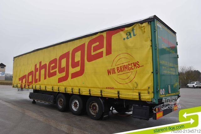 Ανοιχτό ημιρυμουλκούμενο με μουσαμά KÖGEL Palettenkasten Lochrahmen SAF Achsen, XL-Zert.