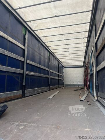 Nyitott ponyvás félpótkocsi SCHMITZ CARGOBULL SCB S3T Pritsche Schiebeplane Edscha Lift