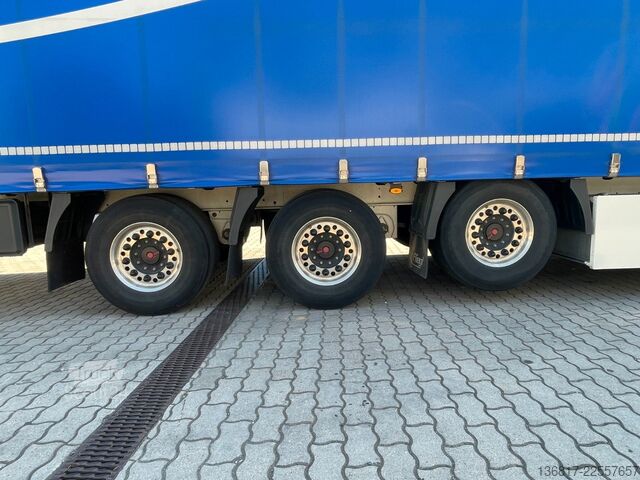 Semirremolque abierto con toldo FLIEGL SDS390 Mega Plane Edscha Liftachse Hubdach ice