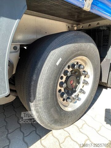 Semirremolque abierto con toldo FLIEGL SDS390 Mega Plane Edscha Liftachse Hubdach ice