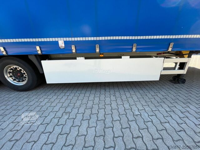 Semirremolque abierto con toldo FLIEGL SDS390 Mega Plane Edscha Liftachse Hubdach ice